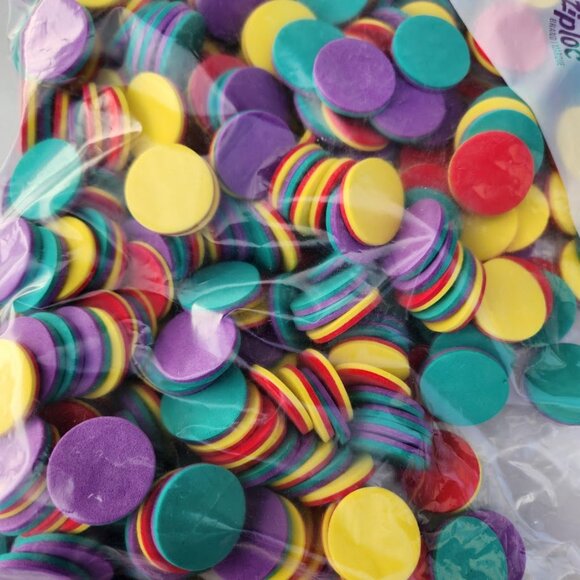 Lakeshore Foam Place Value Disks Discs Counters Educational Math Manipulatives T - Picture 4 of 6